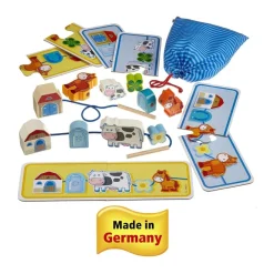 HABA On The Farm Threading Game< Lacing Toys + Motor Skills