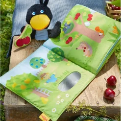 HABA Orchard Soft Book With Raven Finger Puppet< Plush Baby Toys