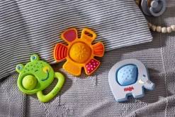 HABA Popping Flower Silicone Teething Toy< Grasping + Teething Toys