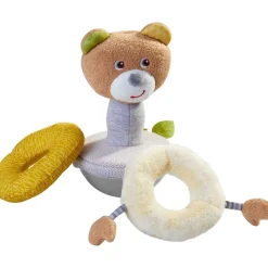 HABA Roly Poly Bear Wobbling Soft Baby Toy With Stacking Rings< Plush Baby Toys
