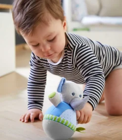 HABA Roly Poly Elephant Wobbling Soft Baby Toy< Plush Baby Toys
