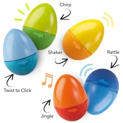 HABA Set Of 5 Wooden Musical Eggs< Musical Toys
