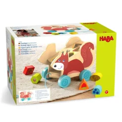 HABA Squirrel Pull Along Toy Sorting Box< Wooden Stacking Toys & Arranging Games