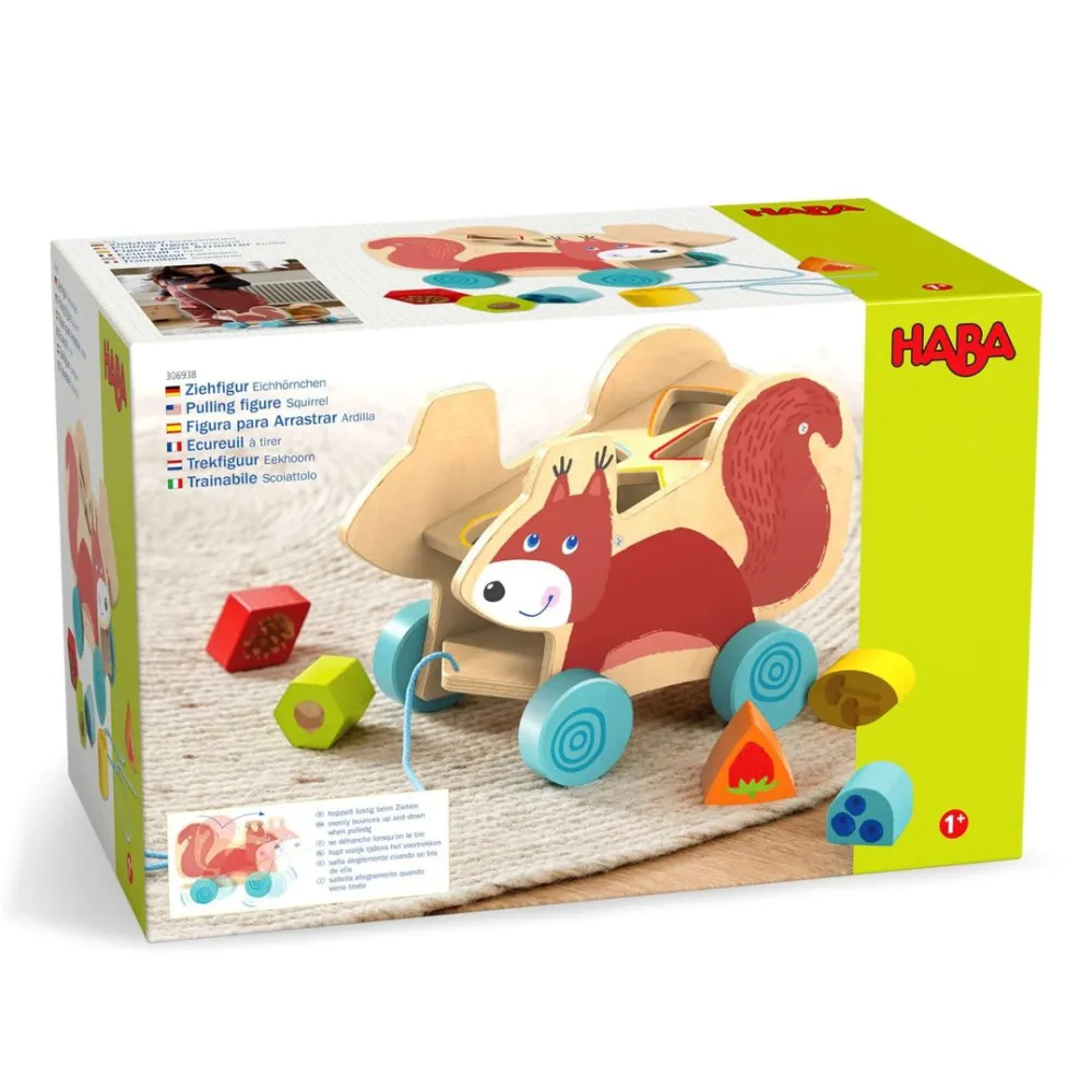 HABA Squirrel Pull Along Toy Sorting Box< Wooden Stacking Toys & Arranging Games