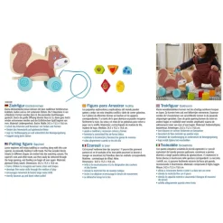HABA Squirrel Pull Along Toy Sorting Box< Wooden Stacking Toys & Arranging Games