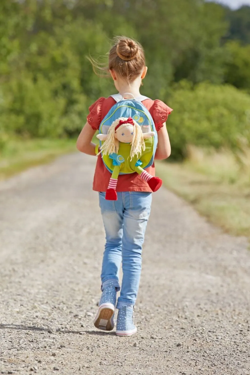 HABA Summer Meadow Backpack To Carry 12" Soft Dolls< Doll Clothes + Accessories