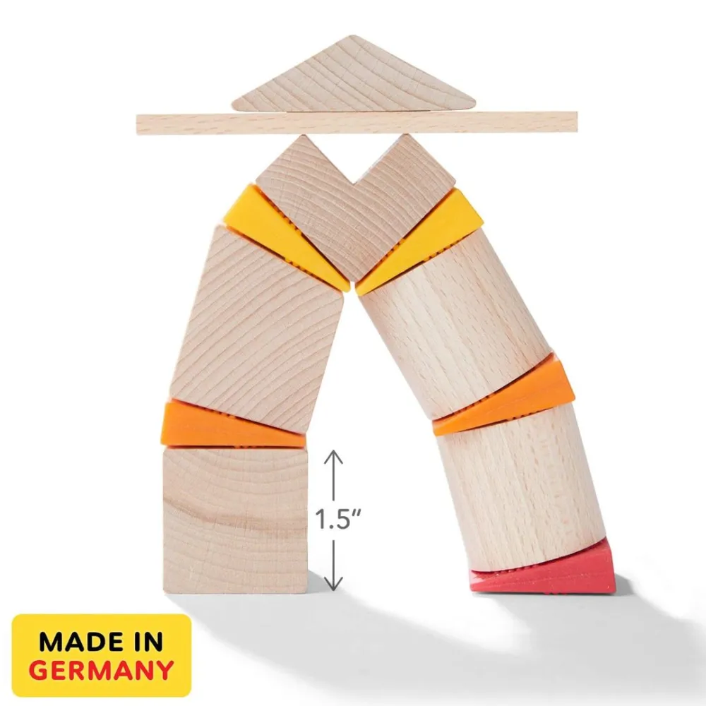 HABA Teetering Towers Wooden Blocks< Shape Sorters + Stacking Toys