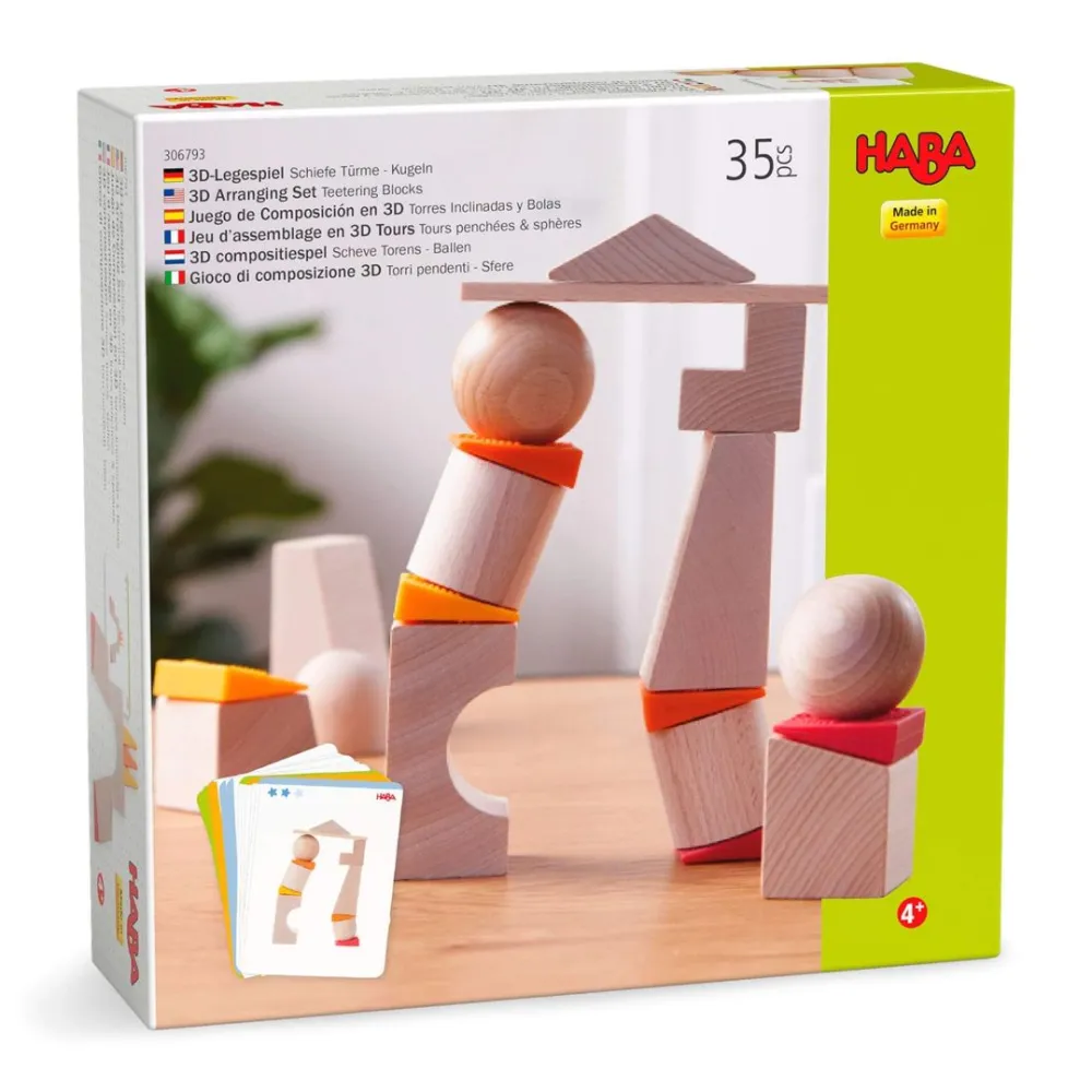 HABA Teetering Towers Wooden Blocks< Shape Sorters + Stacking Toys
