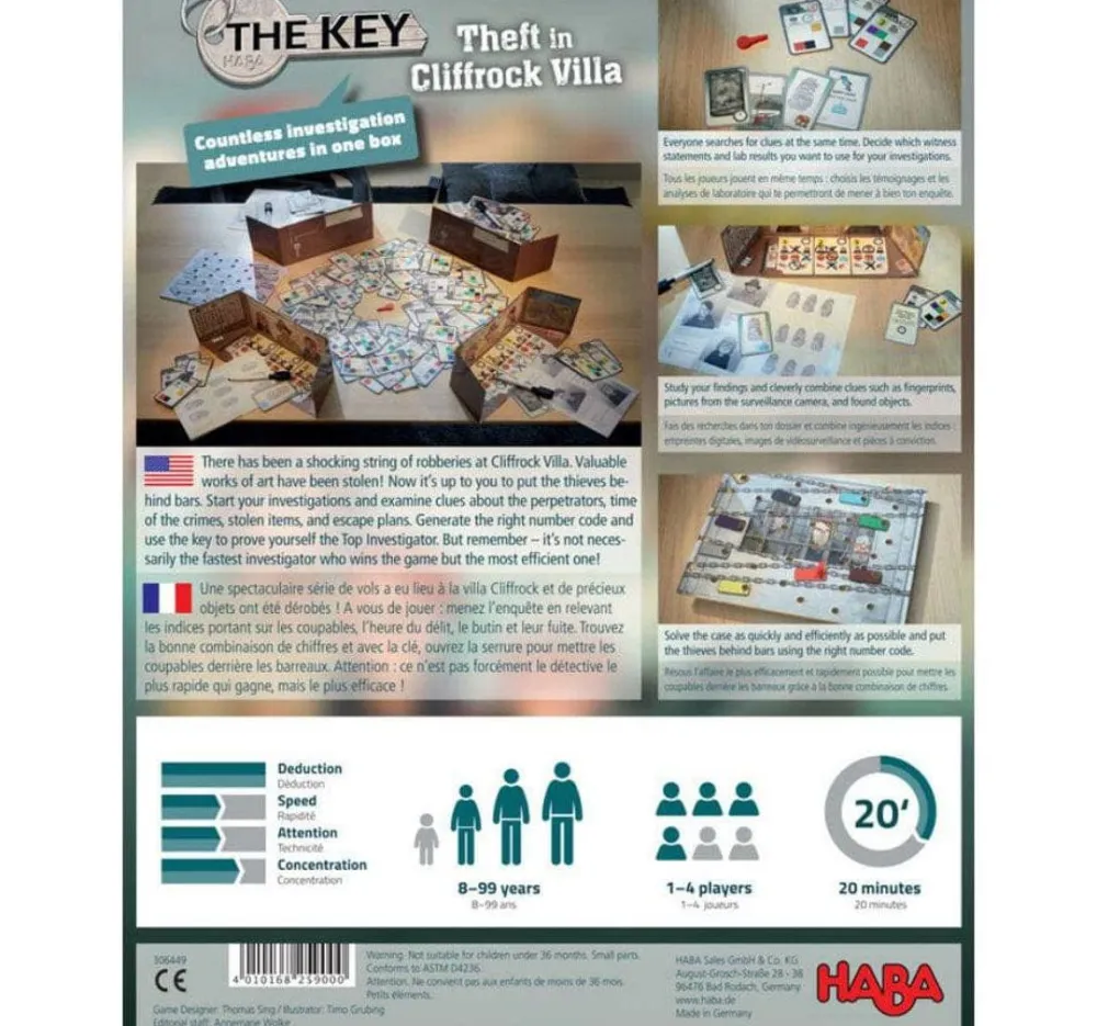 HABA The Key: Theft At Cliffrock Villa< Strategy Games