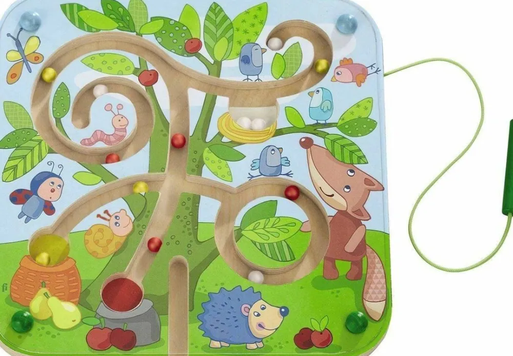 HABA Tree Maze Magnetic Puzzle Game< Lacing Toys + Motor Skills