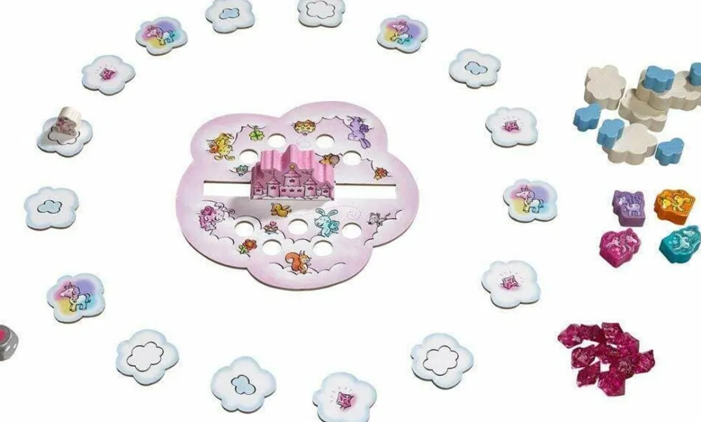 HABA Unicorn Glitterluck - Cloud Stacking Game< Shape Sorters + Stacking Toys