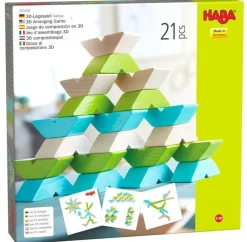HABA Varius 21 Piece Wooden Building Blocks< Shape Sorters + Stacking Toys