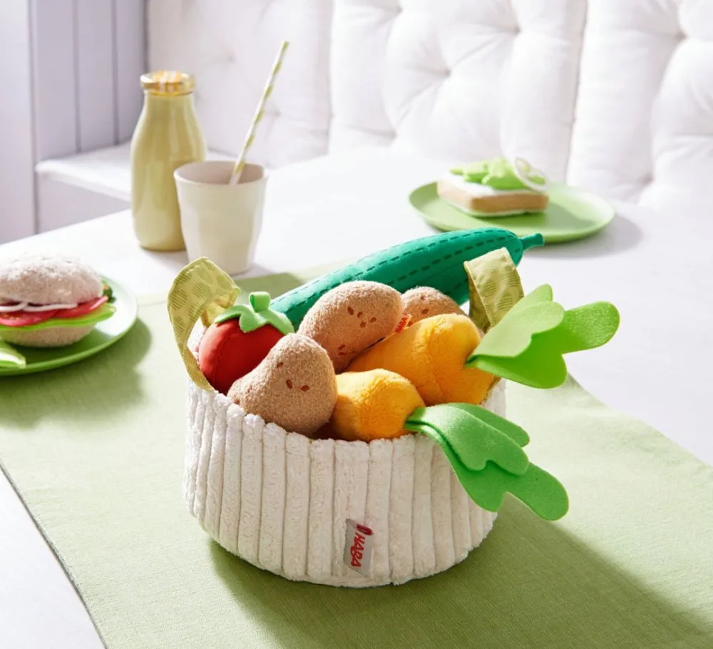 HABA Vegetable Basket Soft Play Food< Pretend Play Food