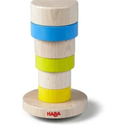 HABA Wobbly Tower Wooden Stacking Game< Shape Sorters + Stacking Toys