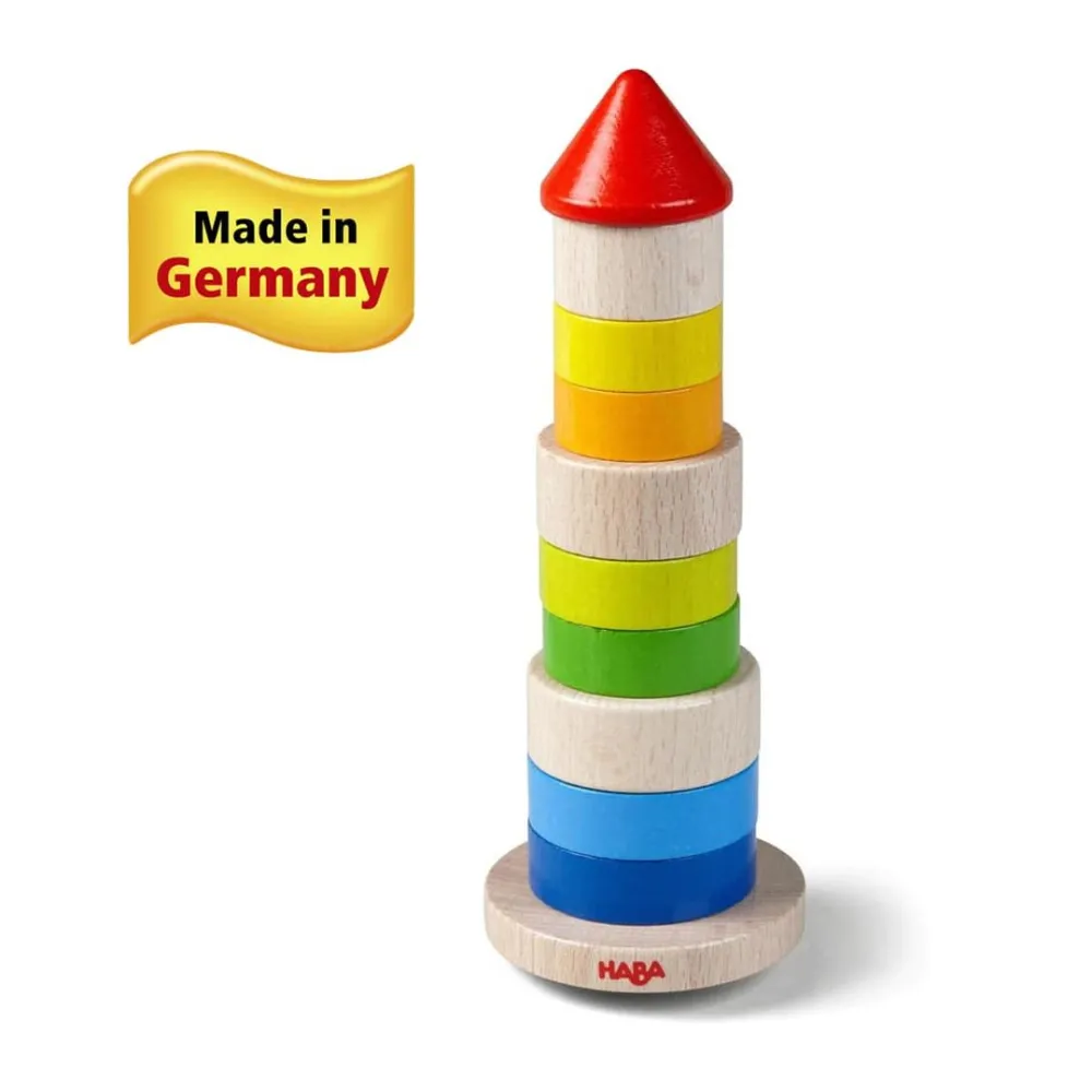 HABA Wobbly Tower Wooden Stacking Game< Wooden Stacking Toys & Arranging Games