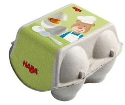 HABA Wooden Eggs With Removable Yolk Play Food< Pretend Play Food